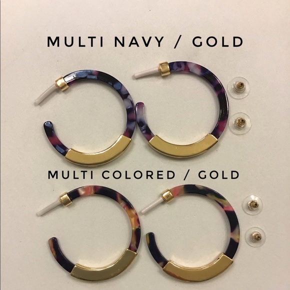 Available now ✨BAUBLE BAR STYLE RESIN HOOP EARRING - Picture 8 of 8